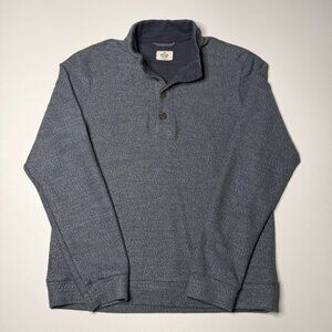 Marine Layer Sweater Mens Medium Blue Henley Clayton Textured Knit Pullover